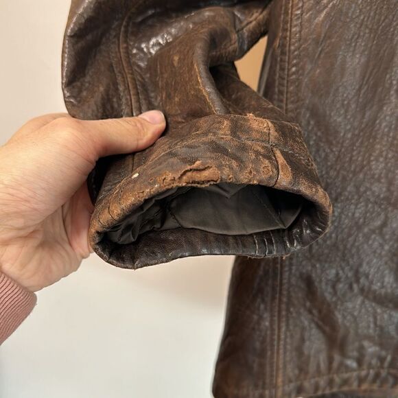 Marc New York Mens Brown Pebbled Leather Jacket - XL - Picture 6 of 9